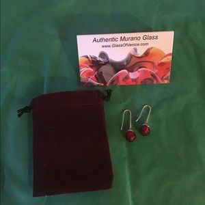 Murano glass earrings NWT